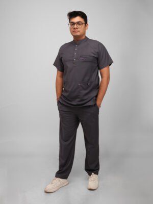 Mandarin Collar Raglan Sleeve Scrub Set