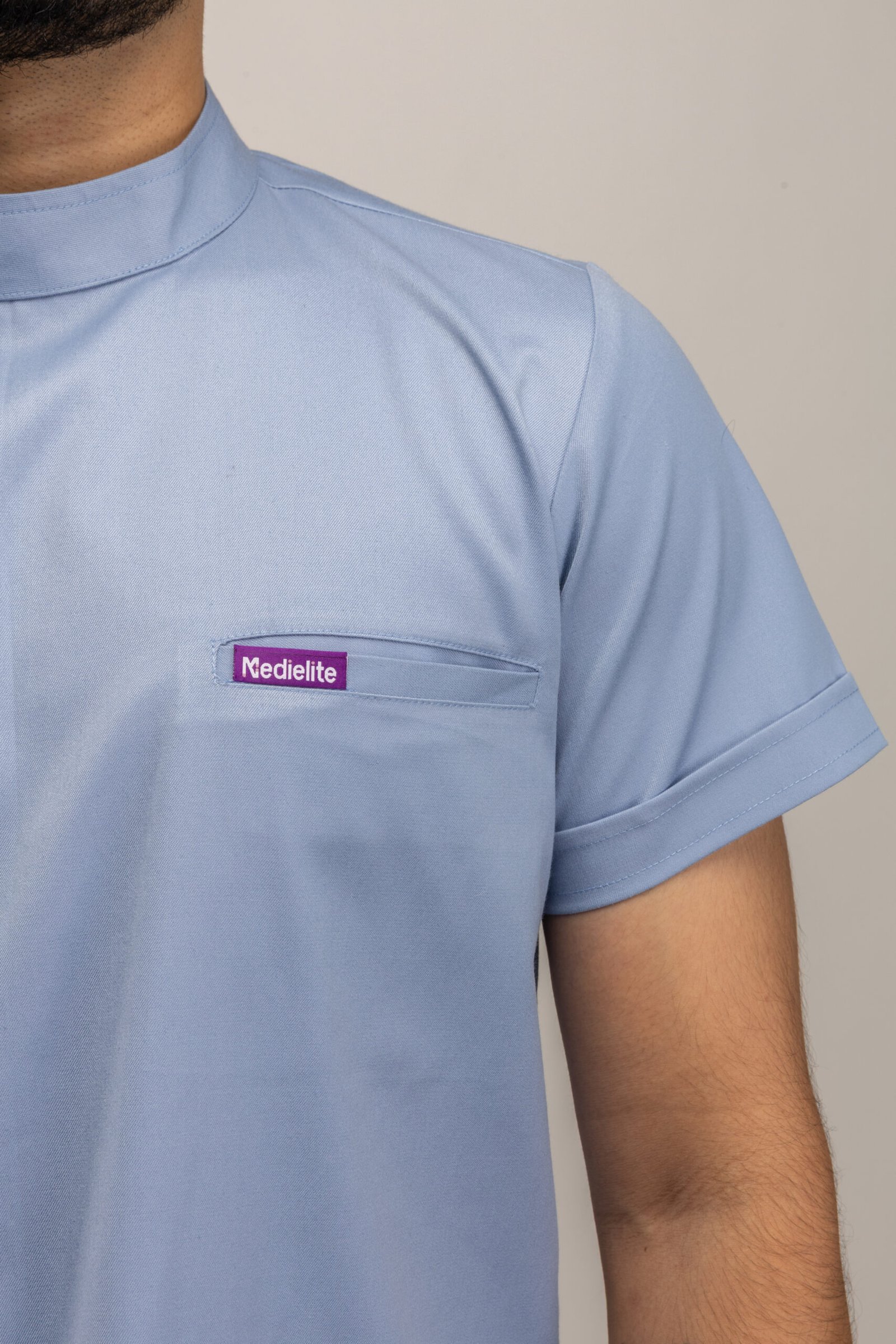 Blue Overlap Nurse Uniform