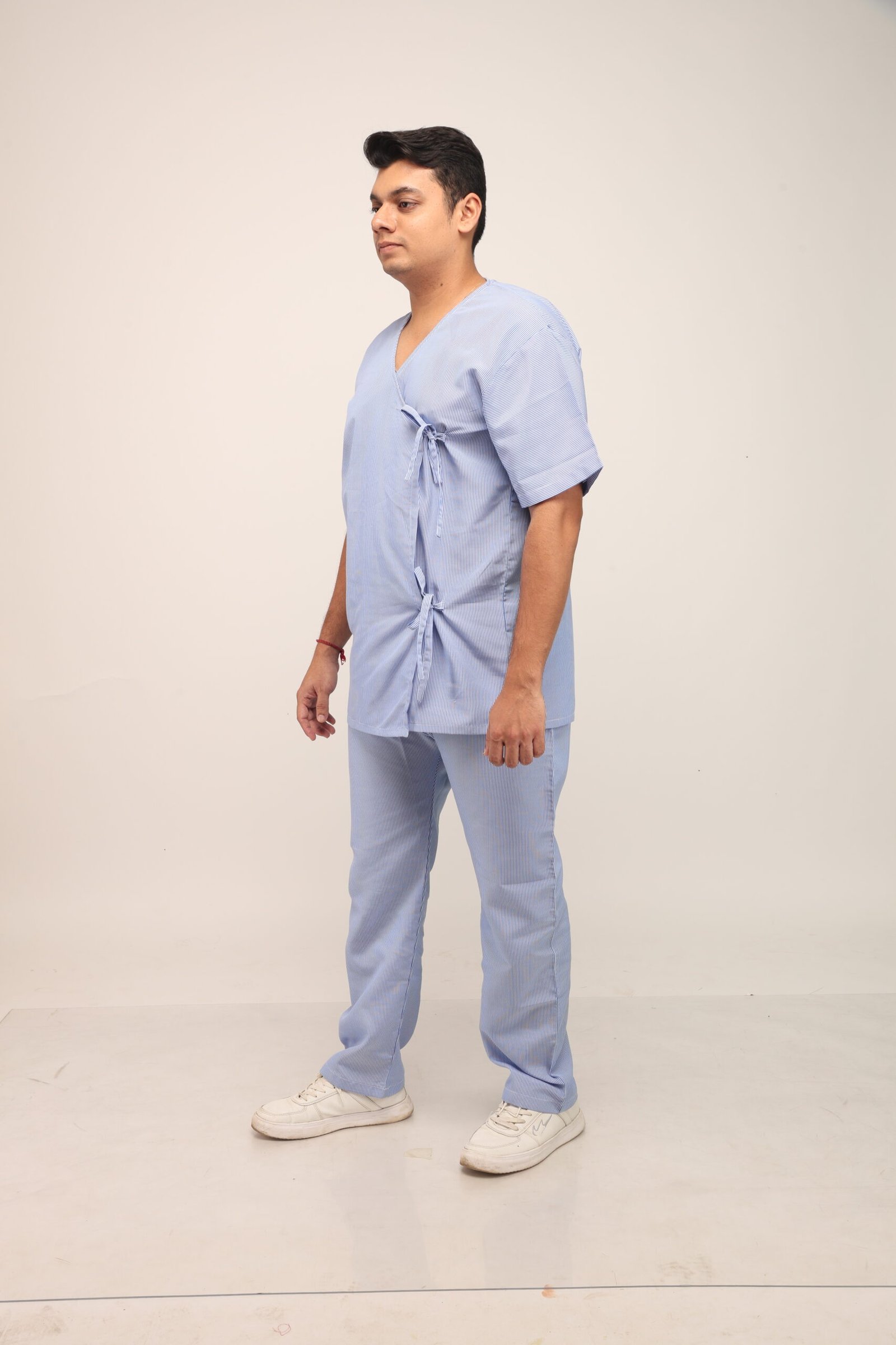 Overlap Patient Uniform With Tie-Up