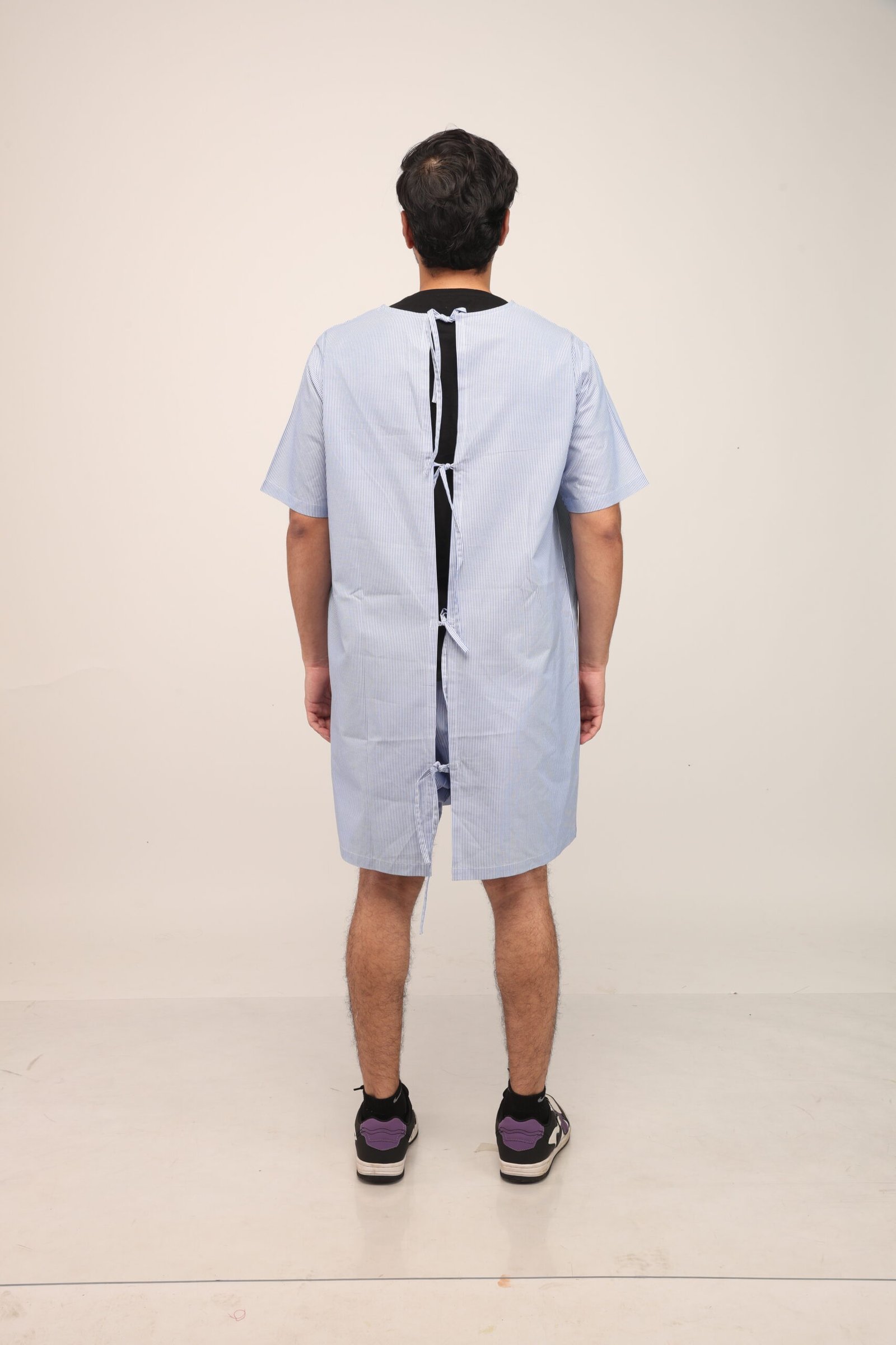 Male Patient Short Gown With Back Tie-Up